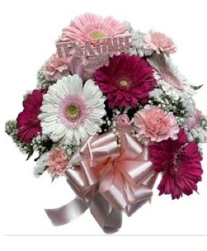 BOUNCING BABY GIRL Basket Arrangement