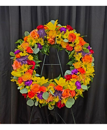 BOUNTIFUL BLESSINGS WREATH STANDING SPRAY