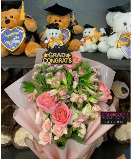 Bouquet A variety of flowers; roses, astromedia, and more.