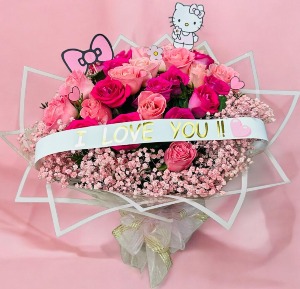 BOUQUET OF 24 ROSES PINK/HP©™ 