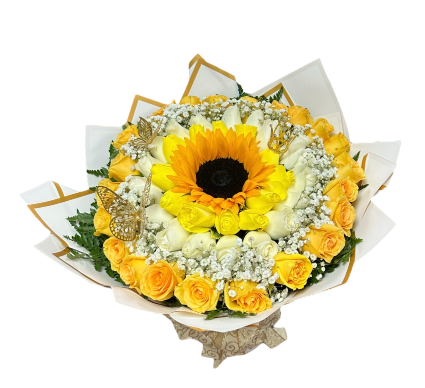 BOUQUET OF YELLOW ROSES 