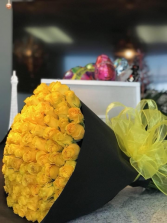 Bouquet of yellow roses  
