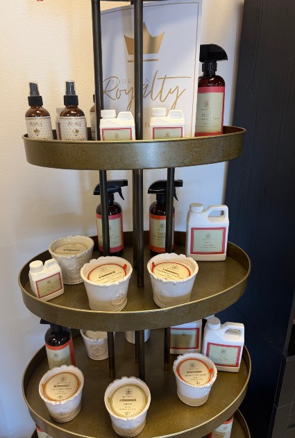 Bourbon Royalty Candles, Room Spray, Multipurpose Cleaner, and Laundry Det.