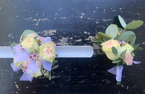 Boutonniere and Corsage Set For Dances