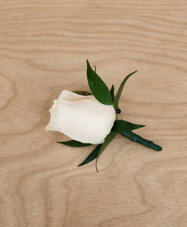Boutonniere white rose Boutonnieres in Evanston, IL | West End Florist & Garden Center