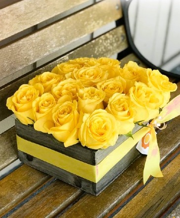Box of Sunshine Rustic Wooden Box  in Braintree, MA | Braintree Flowers