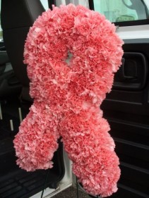 Breast Cancer Ribbon Standing Spray