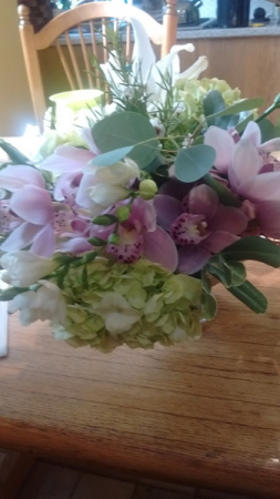 Bridal Orchids Biedermeier Bouquet( nosegay type