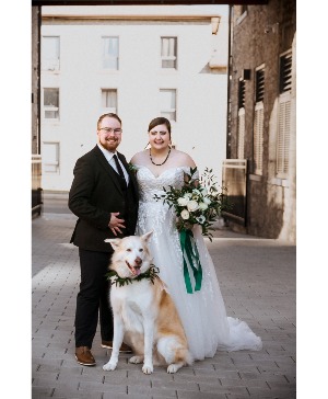 Bride and Groom and Best Bud 