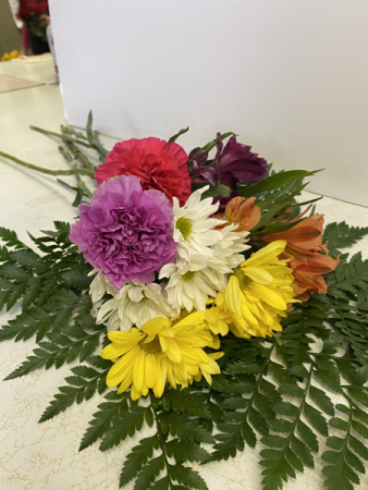bright assortment of cut flowers cut bouquet