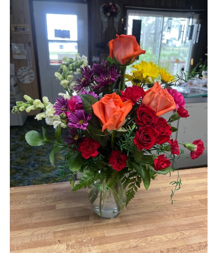 Bright & Cherry Arrangement  Any occasion 