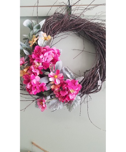 Bright Colorful  Grapevine Wreath