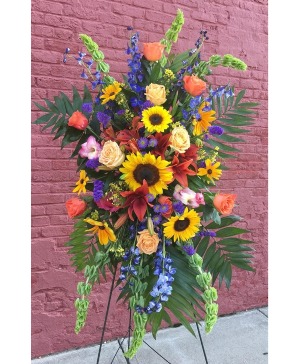 Bright Colorful Tribute  Hanging Spray