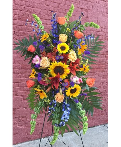 Bright Colorful Tribute  Hanging Spray