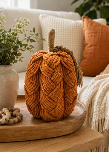 Knit Pumpkin Decorative Accent For The Home in Key West, FL | Petals & Vines Boutique