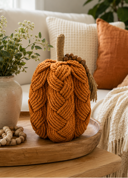 Knit Pumpkin Decorative Accent For The Home