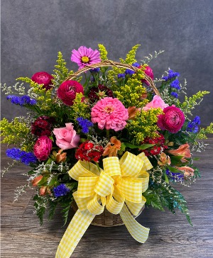 Bright Garden  Basket Arrangement