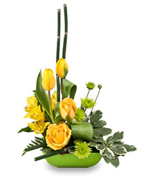 Uplifting Lime & Sunshine Floral Design