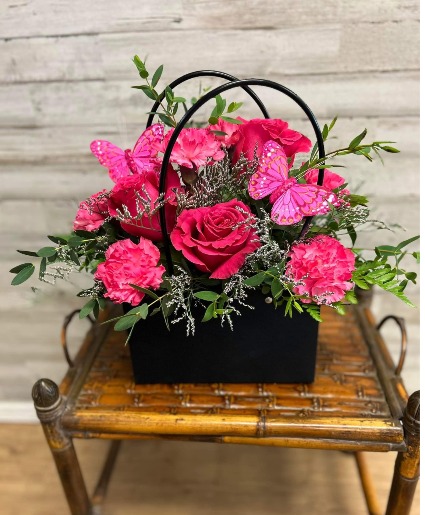Bright Pink Purse Arrangment Designer's Choice
