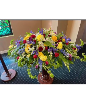 Bright Remembrance Casket Spray