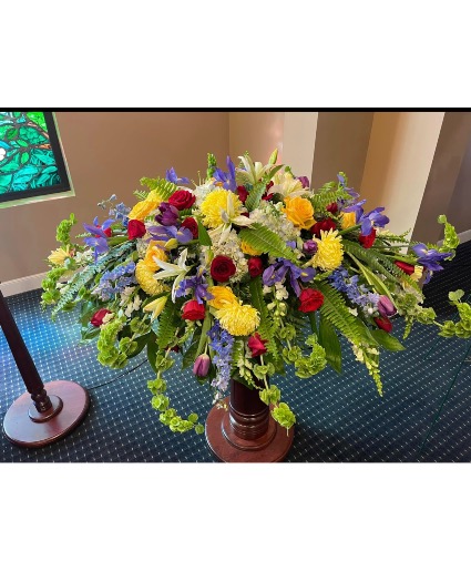Bright Remembrance Casket Spray