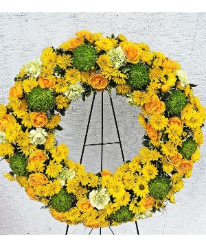 Bright Remembrance Funneral Wreath