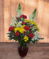 Bright Sentiments Bouquet FHF-E996 Fresh Flower Vase