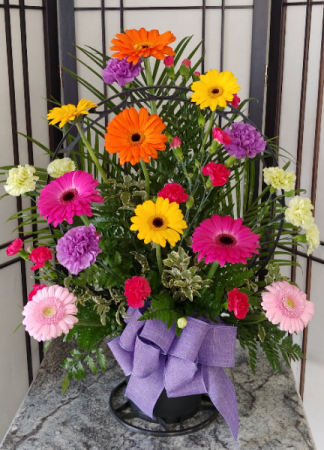 Bright Spring  Basket Arrangement