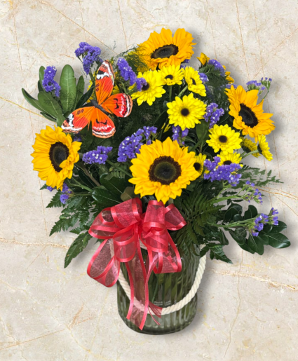 Bright Sunny Bouquet FHF-SP8800 Fresh Flower Arrangement (Local Delivery Area Only)