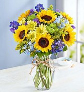 SUNFLOWERS AND SUNSHINE Vase Arrangement