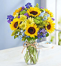 SUNFLOWERS AND SUNSHINE Vase Arrangement