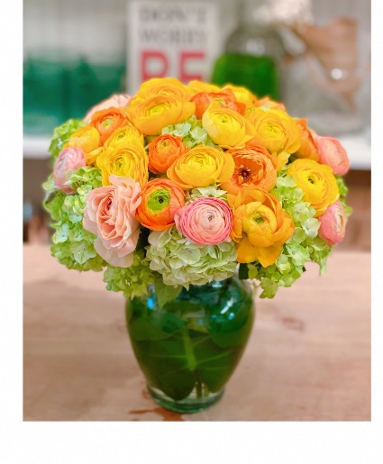 Brighten your day Yellow and orange ranunclus 