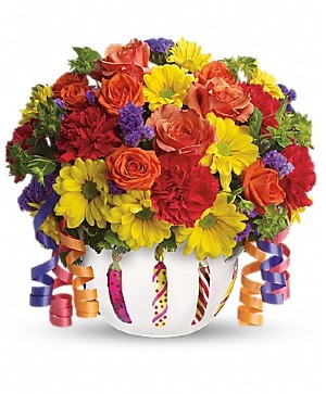 Brilliant Birthday Blooms Floral Arrangement