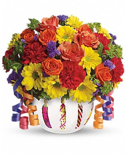 Brilliant Birthday Blooms Floral Arrangement