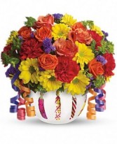 Brilliant Birthday Frosted Glass Bowl