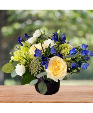 Brilliant Blues Vase Arrangement 