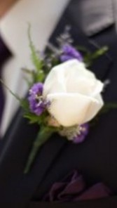 Bring on the purple Boutonnière