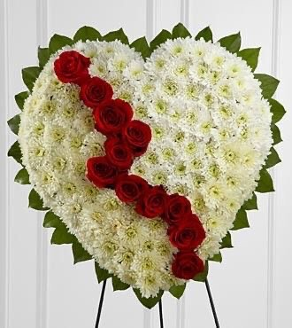 Broken Heart Funeral Spray 