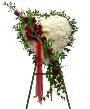 Broken Heart™ Red Rose Standing Tribute 