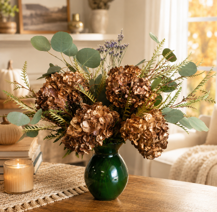 BRONZED HYDRANGEAS FRESH ARRANGEMENT