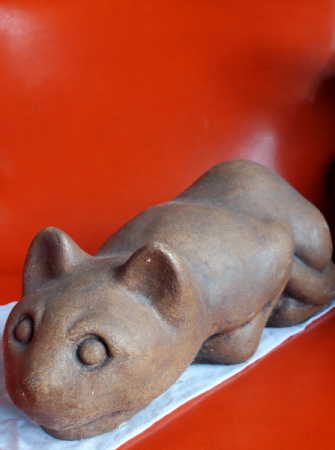 Brown Crouching Cat Massarelli Fine Stone