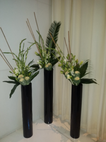 Building lobby arrangements Weekly flower service