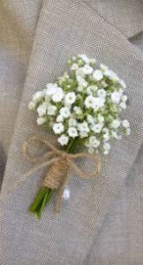 Bundle of babies breath Boutonniere