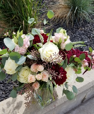 Burgandy Accents Bridal Bouquet 