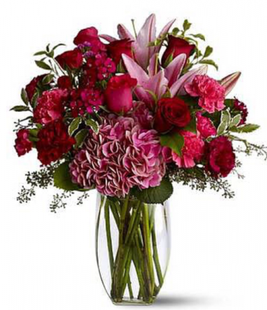 Burgundy Blush  Vase 
