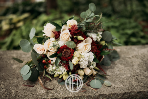 Burgundy & Creme Bridal Bouquet