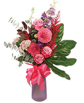 Burgundy Dahlia Blush Floral Design