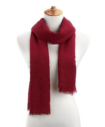 Burgundy Gauzy Scarf 