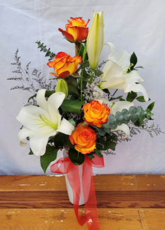Burning Love Vase Arrangement