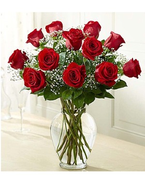 Burning Red Rose Arrangement
